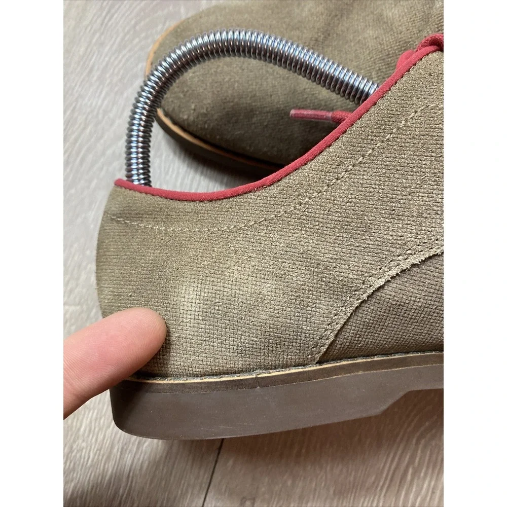 Sebago Men's Shoes Norwich‎ Oxford Taupe Canvas Upper Dress Size 8 M
